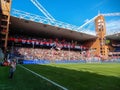 Crowdy stands during a football match of Genoa Cricket and Football club 1893, in Luigi Ferraris Stadium of Genoa, Genova Italy.