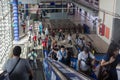 Crowed people at LRT Station Kuala Lumpur Sentral railway station Royalty Free Stock Photo