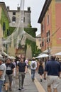 Crowed street in Garda