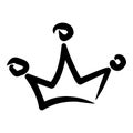 Crowm handdraw icon Royalty Free Stock Photo