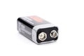 Crown battery 9 volt isolated on a white background.PP3 battery Royalty Free Stock Photo