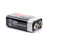 Crown battery 9 volt isolated on a white background.PP3 battery Royalty Free Stock Photo