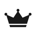 Crown black simple icon isolated