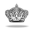 Crown Black And White King Queen Vector Crown Black And White Royalty Free Stock Photo