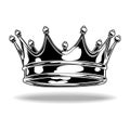 Crown Black And White King Queen Vector Crown Black And White Royalty Free Stock Photo