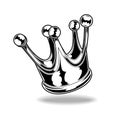 Crown Black And White King Queen Vector Crown Black And White Royalty Free Stock Photo