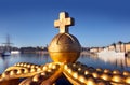 The crown on a bridge in Stockholm Royalty Free Stock Photo