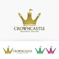 Crown castle Vector logo design Royalty Free Stock Photo