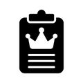 Crown on clipboard, icon of premium file, ready to use vector Royalty Free Stock Photo