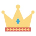Crown Color Vector icon which can easily modify or edit