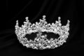 Royal luxury diadem with crystals, diamonds. Treasure Royalty Free Stock Photo