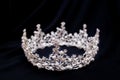 Crown with diamonds, crystals and pearl Royalty Free Stock Photo