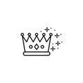 Crown, diamonds icon. Element of Party icon. Thin line icon