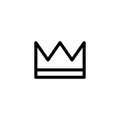 Crown with diamonds icon vector. Isolated contour symbol illustration