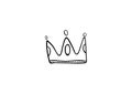Crown Doodle a hand drawn vector doodle illustration of a shiny crown Royalty Free Stock Photo