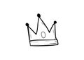 Crown Doodle a hand drawn vector doodle illustration of a shiny crown Royalty Free Stock Photo