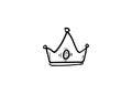 Crown Doodle a hand drawn vector doodle illustration of a shiny crown Royalty Free Stock Photo