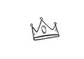 Crown Doodle a hand drawn vector doodle illustration of a shiny crown Royalty Free Stock Photo