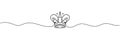 The crown is drawn in one continuous line on a white background