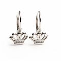 Crown Drop Earrings With Diamonds - Childlike Innocence And Charm Royalty Free Stock Photo