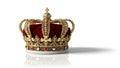 Crown featuring a gold framework adorned with intricate filigree Royalty Free Stock Photo
