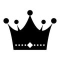 Crown flat vector icon isolated on white background. King sign illustration object Royalty Free Stock Photo