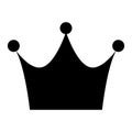 Crown flat vector icon isolated on white background. King sign illustration object Royalty Free Stock Photo