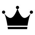 Crown flat vector icon isolated on white background. King sign illustration object Royalty Free Stock Photo