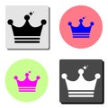 Crown. flat vector icon Royalty Free Stock Photo