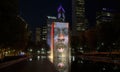 Crown Fountain at Millennium Park in Chicago at night - CHICAGO, UNITED STATES - JUNE 05, 2023