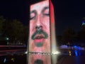 Crown Fountain at Millennium Park in Chicago at night - CHICAGO, UNITED STATES - JUNE 05, 2023