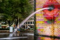 Crown fountain near Millenium park in Chicago , Illinois , United States of America