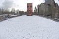 Crown Fountain in the wintertime Royalty Free Stock Photo