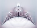 Crown Fractal in White Purple Royalty Free Stock Photo