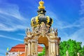 Crown Gate pedestal for the Polish crown. Royalty Free Stock Photo