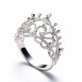 Diamond Crown Ring - Inspired By Rococo Frivolity And Naturalistic Proportions