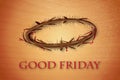 The Crown of Good Friday Redemption symbol background template. Easter symbol