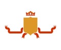 Crown Heraldic Shield. Template heraldry design element. Coat of Royalty Free Stock Photo