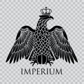 Crown heraldic symboImperial eagle symbol vector illustrationl icon on transparent background Royalty Free Stock Photo