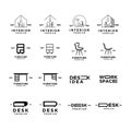 Crown home king set logo icon design illustration Royalty Free Stock Photo