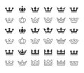 Crown icon Vector Illustrations set