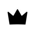 Crown icon. black silhouette crown isolated on white background. Symbol king and queen for design prints. Royal attribute. Simple Royalty Free Stock Photo