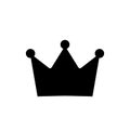 Crown icon. black silhouette crown isolated on white background. Symbol king and queen for design prints. Royal attribute. Simple Royalty Free Stock Photo
