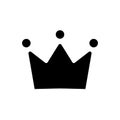 Crown icon. black silhouette crown isolated on white background. Symbol king and queen for design prints. Royal attribute. Simple Royalty Free Stock Photo