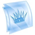 crown icon blue Royalty Free Stock Photo
