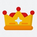 Crown icon. Colorful cartoon crown icon. Crown sign. Vector illustration Royalty Free Stock Photo