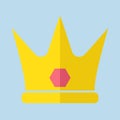 Crown icon in flat style