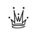 Crown icon hand drawn style
