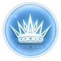 Crown icon ice Royalty Free Stock Photo