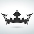 crown Icon isolated vector on a white backround icon Royalty Free Stock Photo